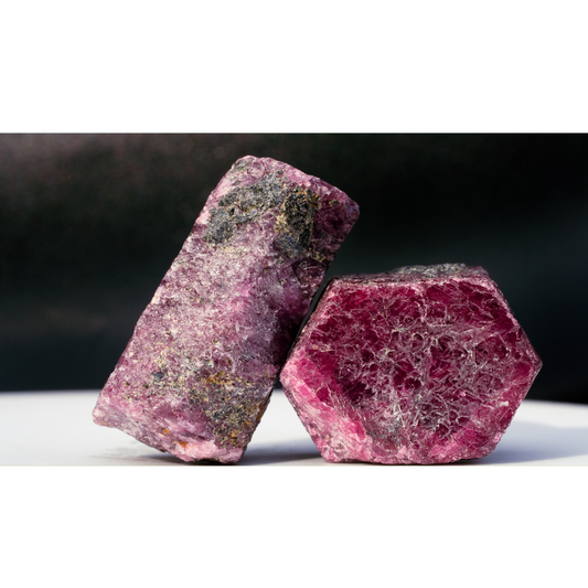 red corundum mineral-crystallized ruby