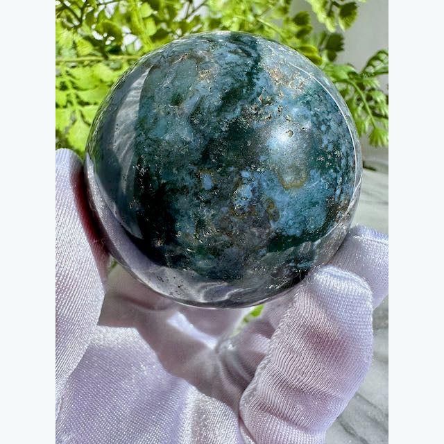 Blue Moss Agate Sphere