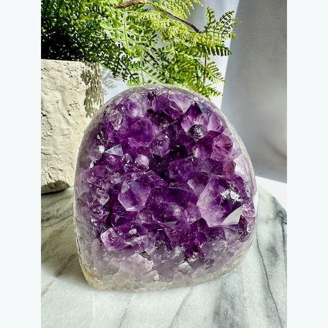 Amethyst Freeform with Large Crystals