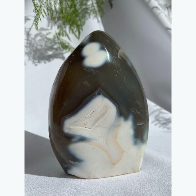 Orca Agate Crystal Freeform