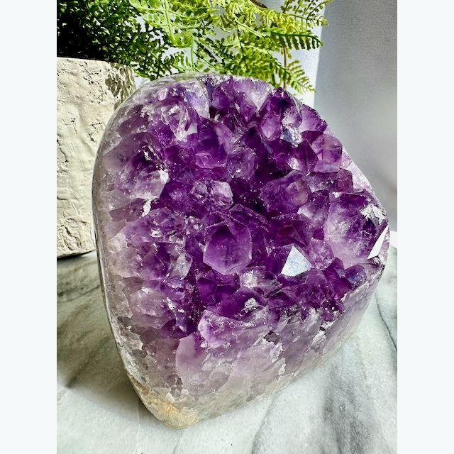 Amethyst Freeform with Large Crystals