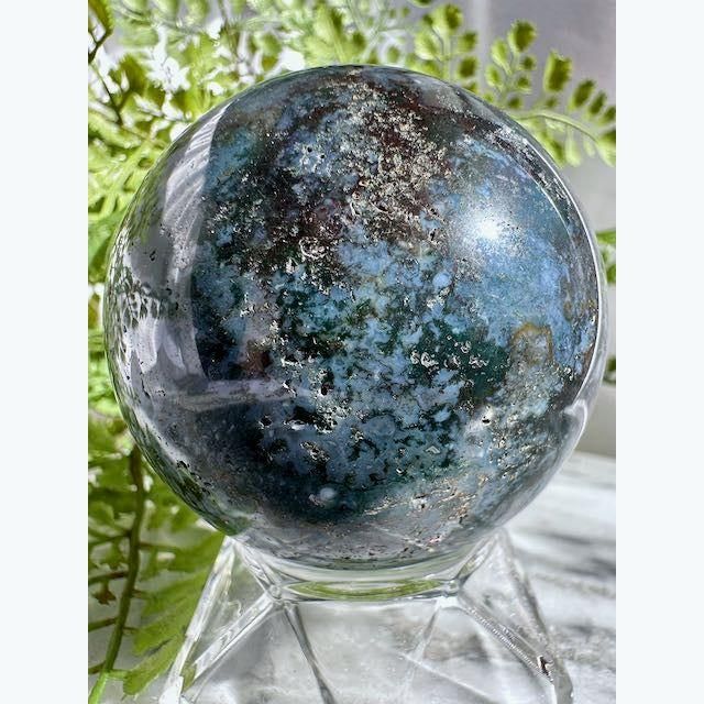 Blue Moss Agate Sphere