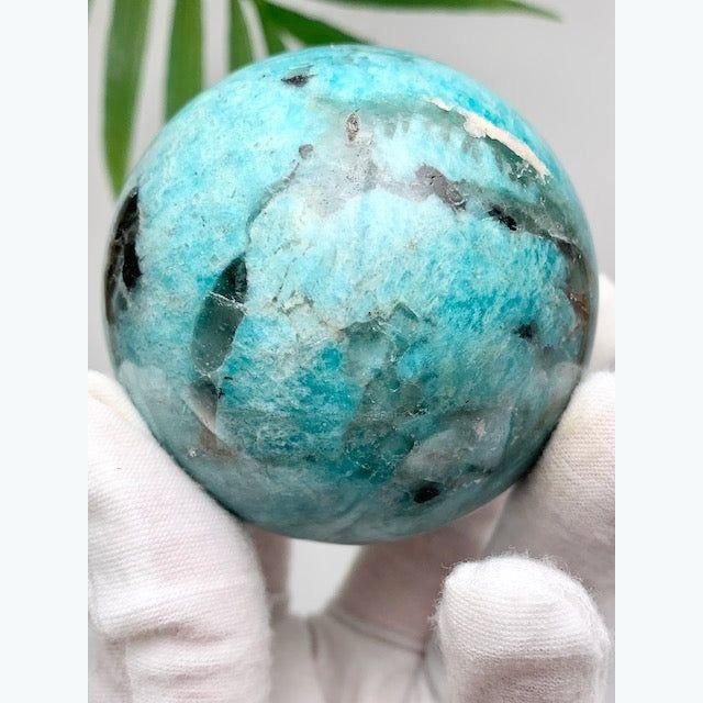 Amazonite and Smoky Quartz Sphere