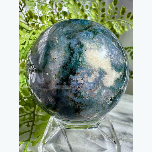 Blue Moss Agate Sphere