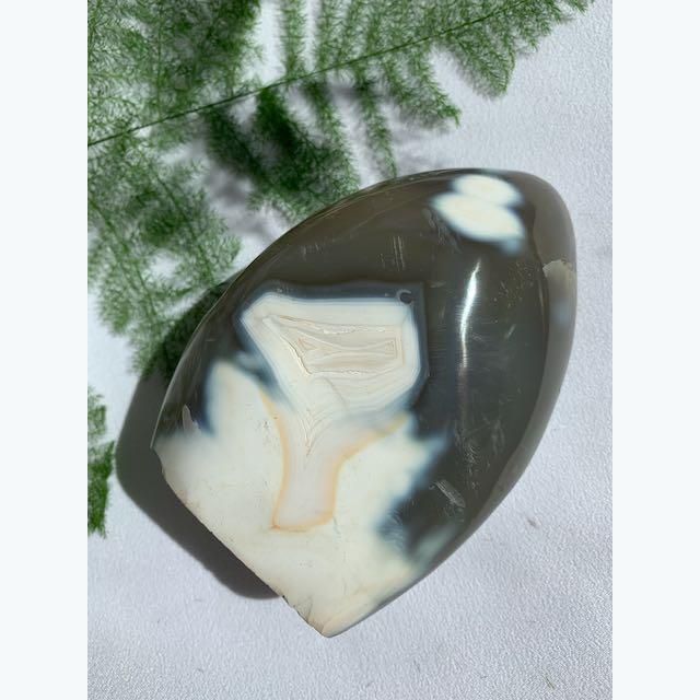 Orca Agate Crystal Freeform