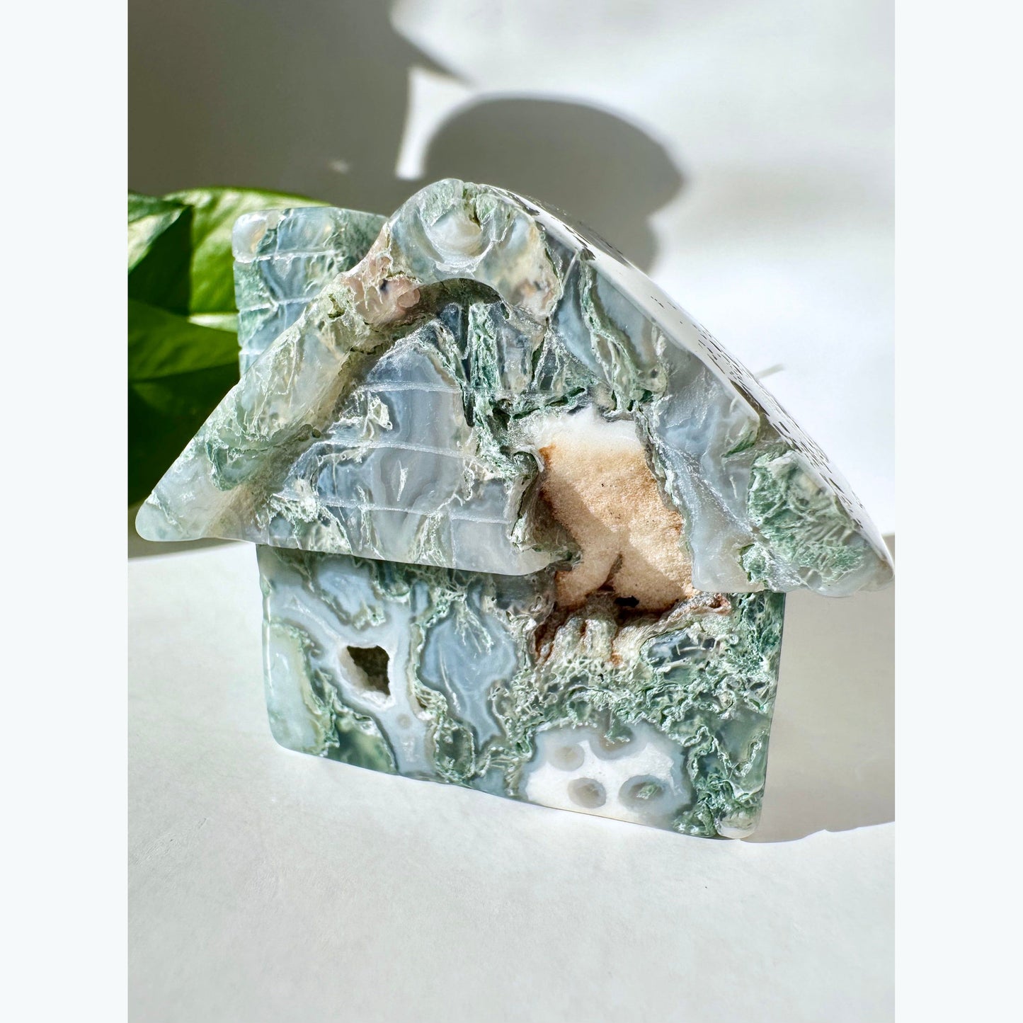 Moss Agate Crystal Cottage No.3