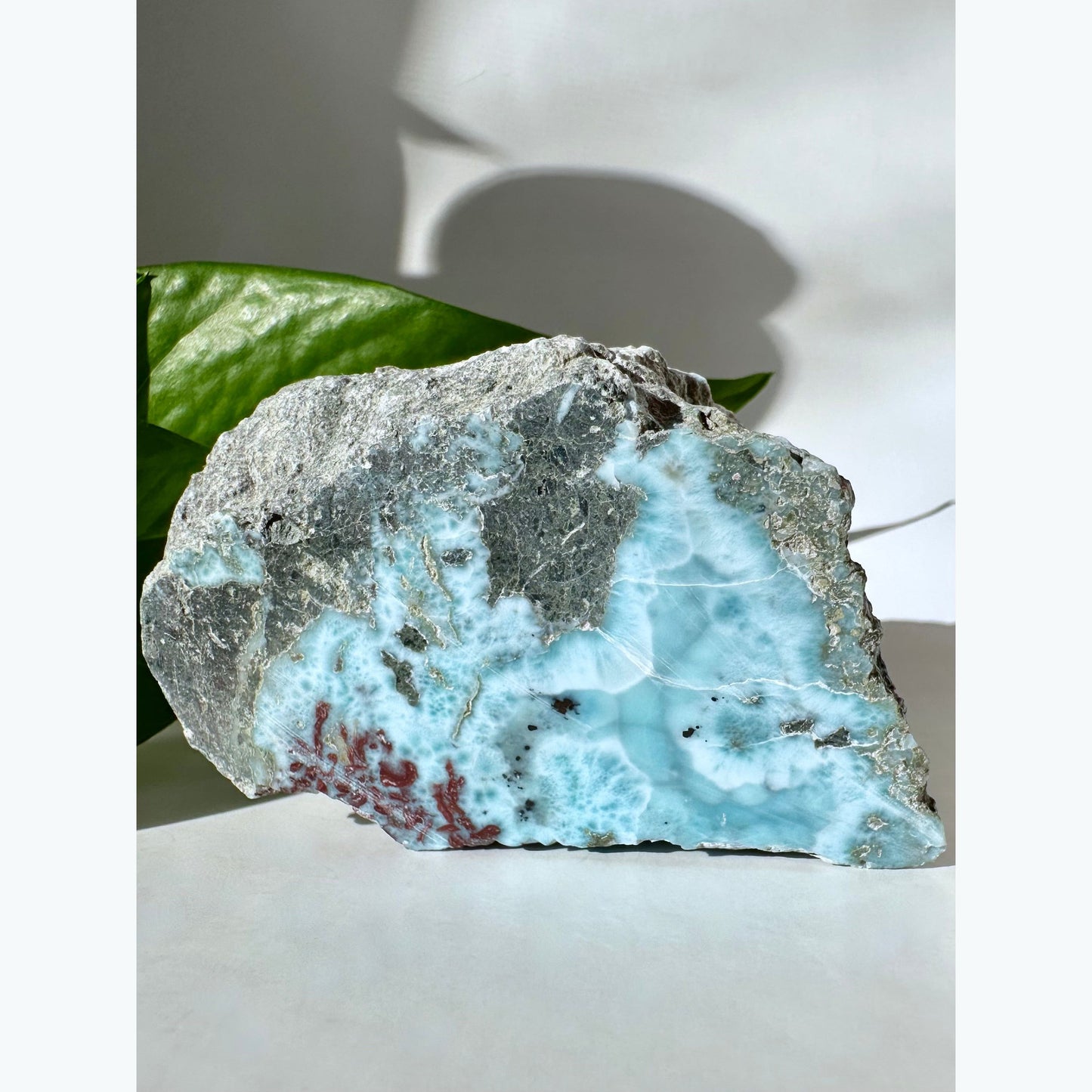 Large Half-Polished Larimar Stone