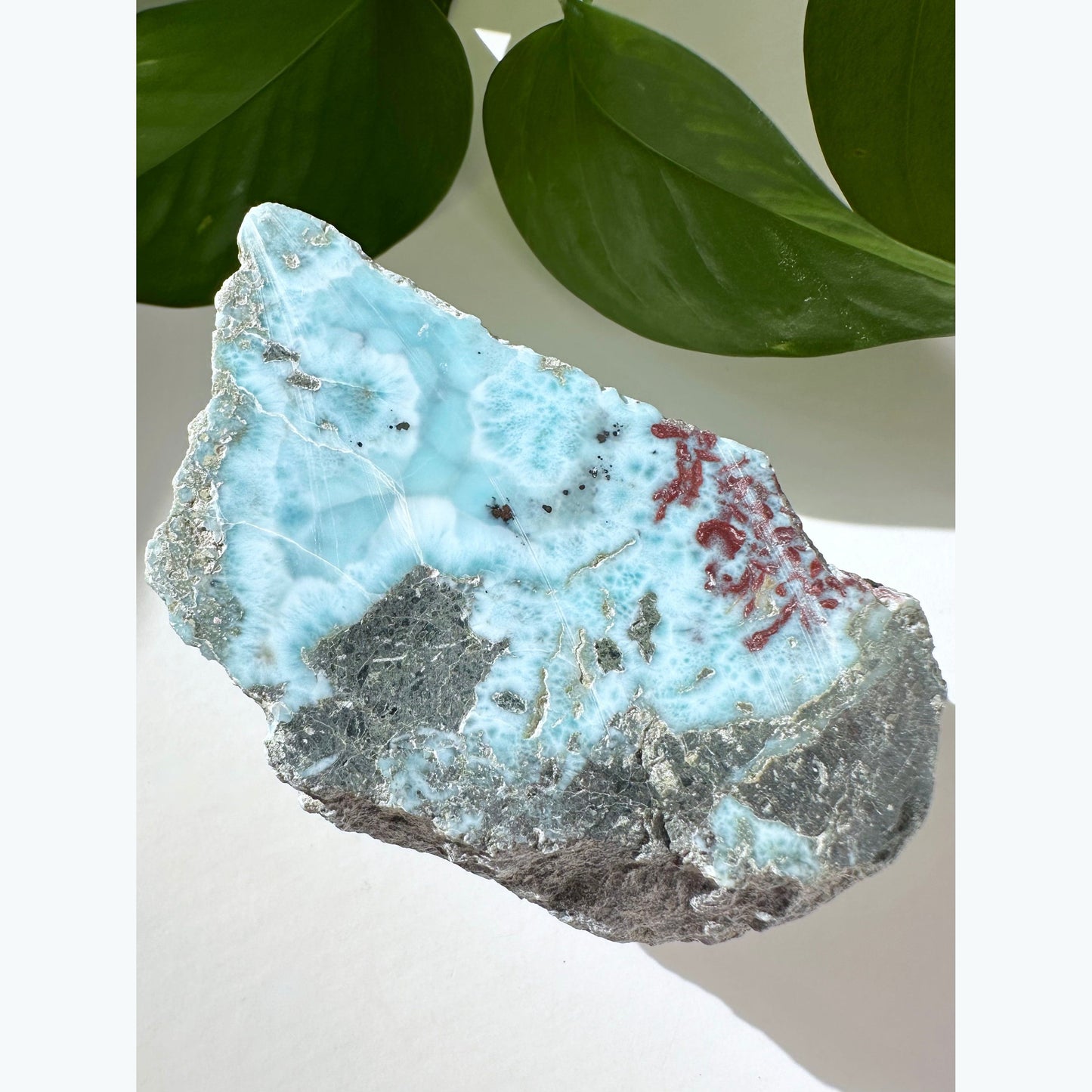 Large Half-Polished Larimar Stone