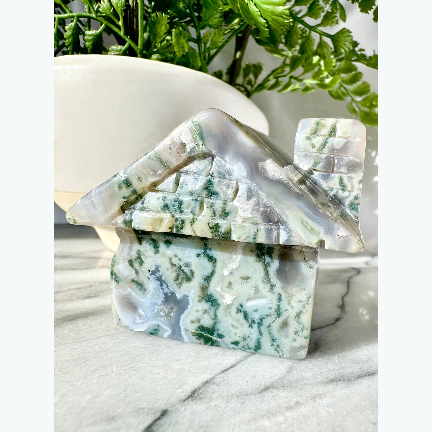 Moss Agate Crystal Cottage No.1