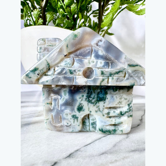 Moss Agate Crystal Cottage No.1