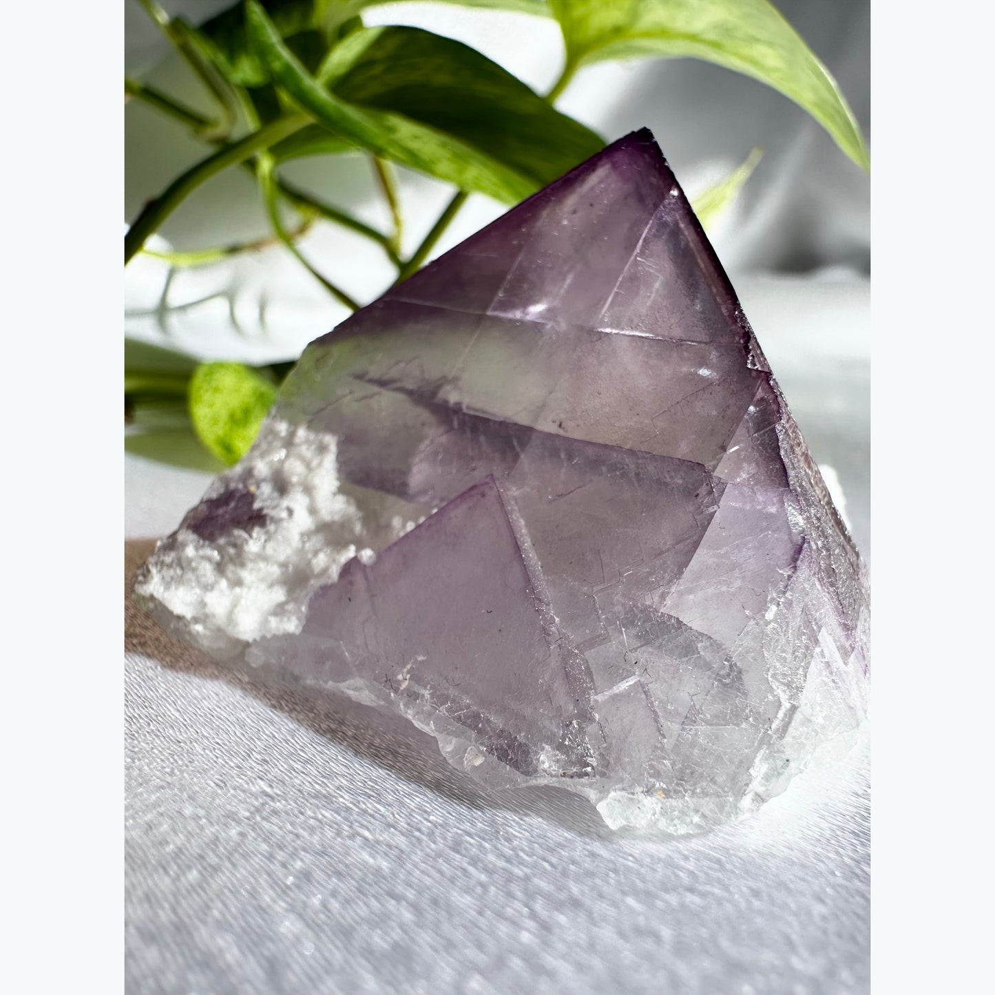 Purple Fluorite Pyramid Crystal