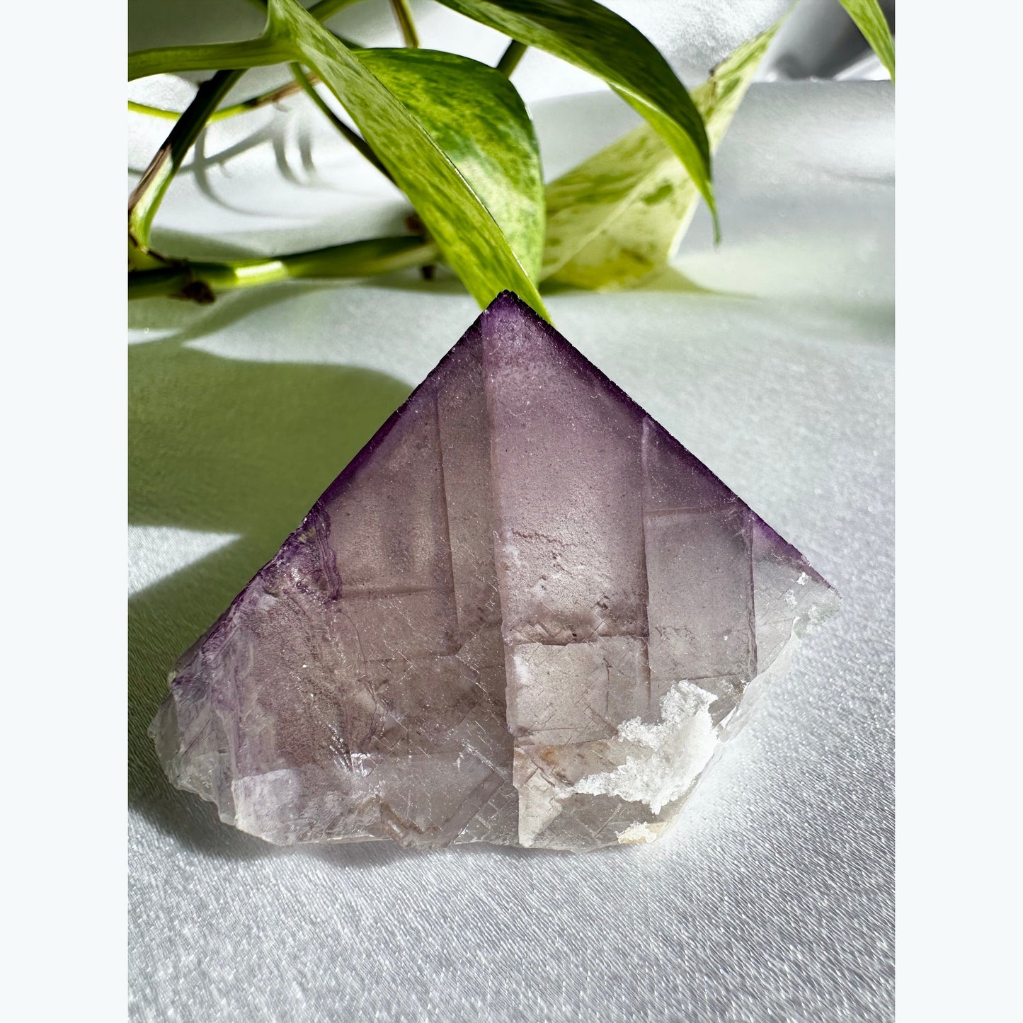 Purple Fluorite Pyramid Crystal