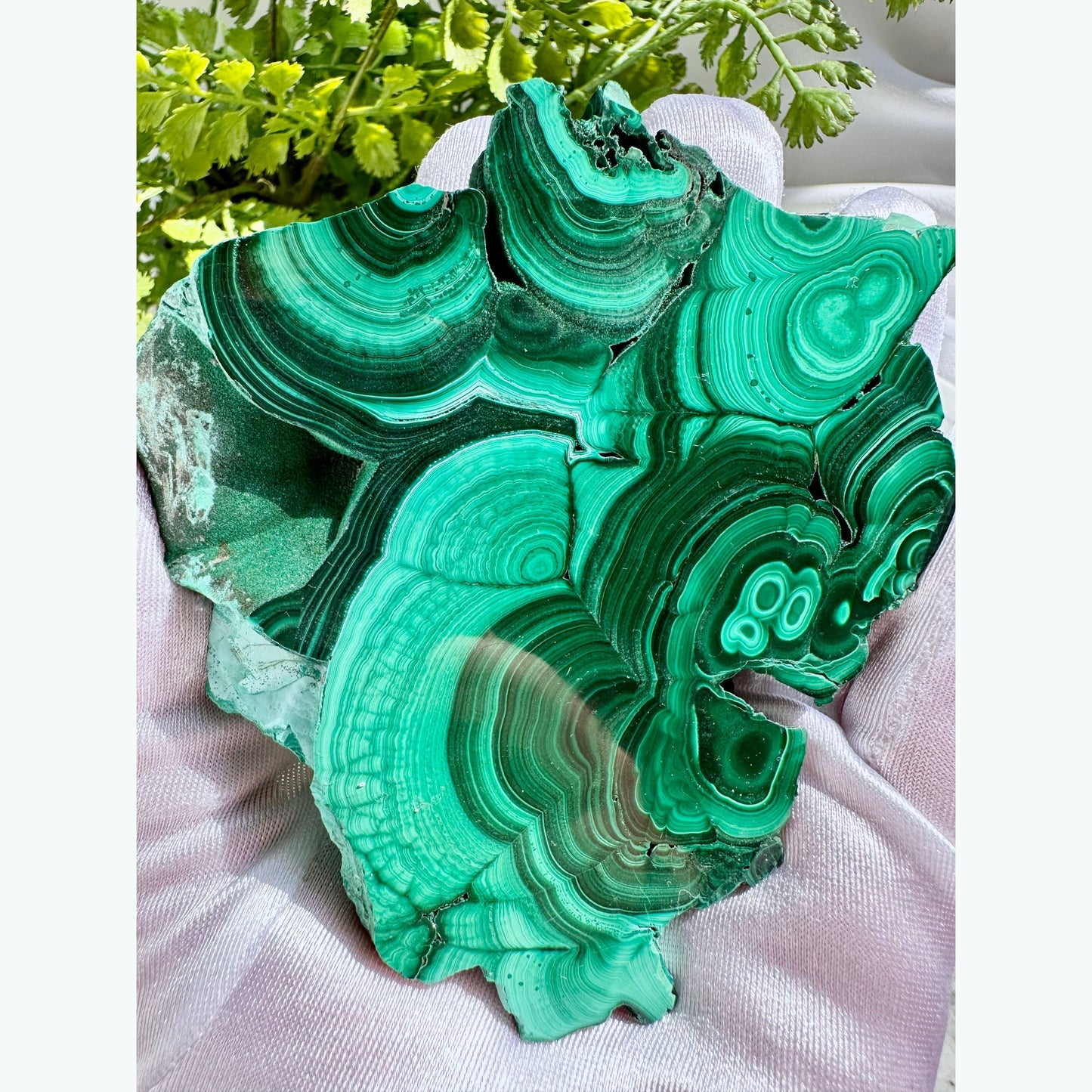 Raw Edged Malachite Slab