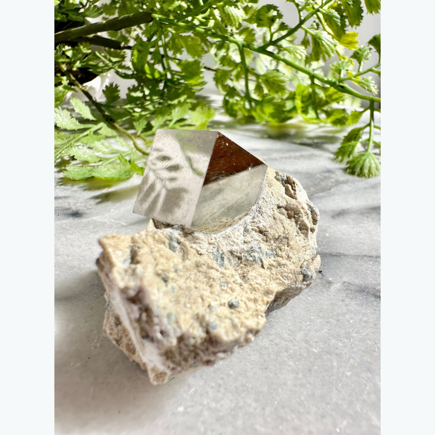 Pyrite Cube on Matrix