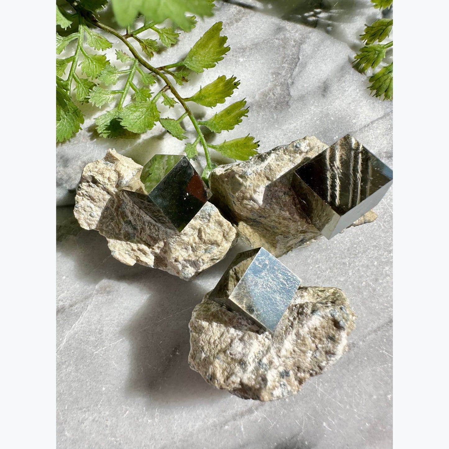 Pyrite Cube on Matrix