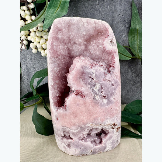 Large Pink Amethyst Statement Crystal