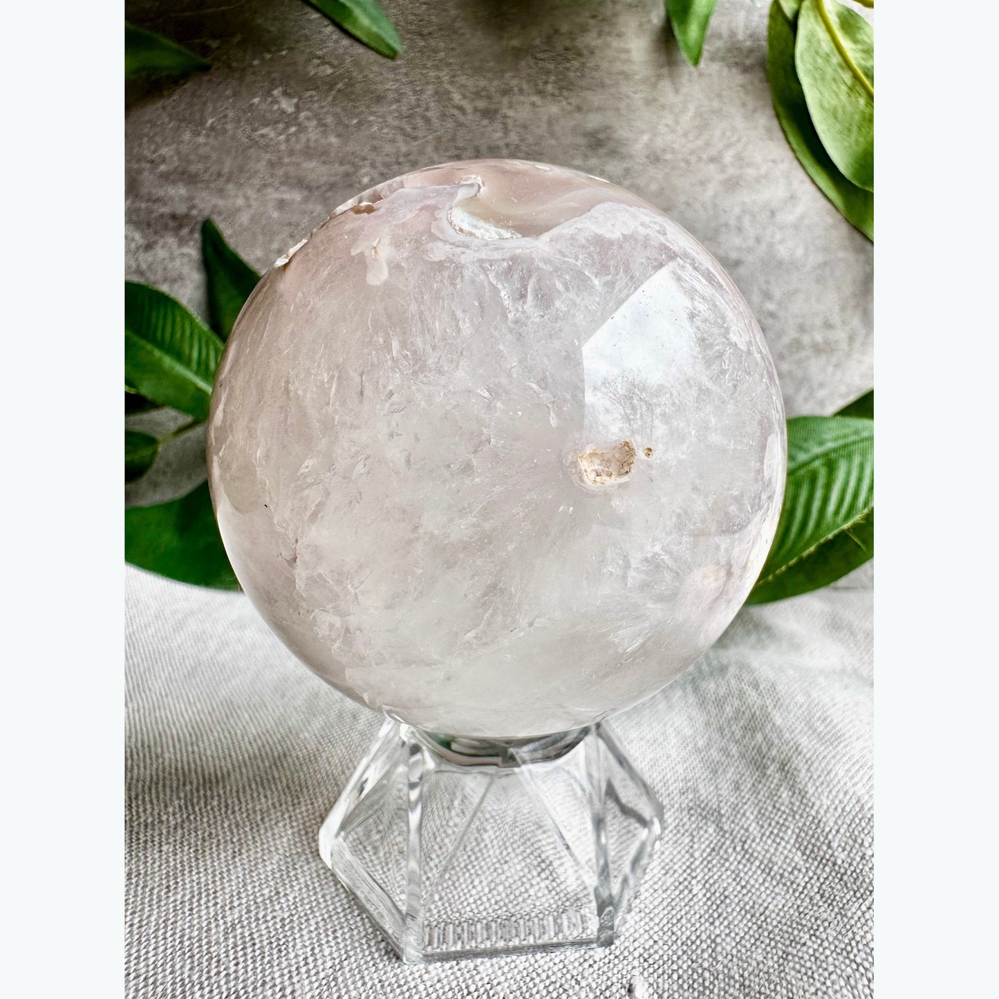 Flower Agate Crystal Sphere