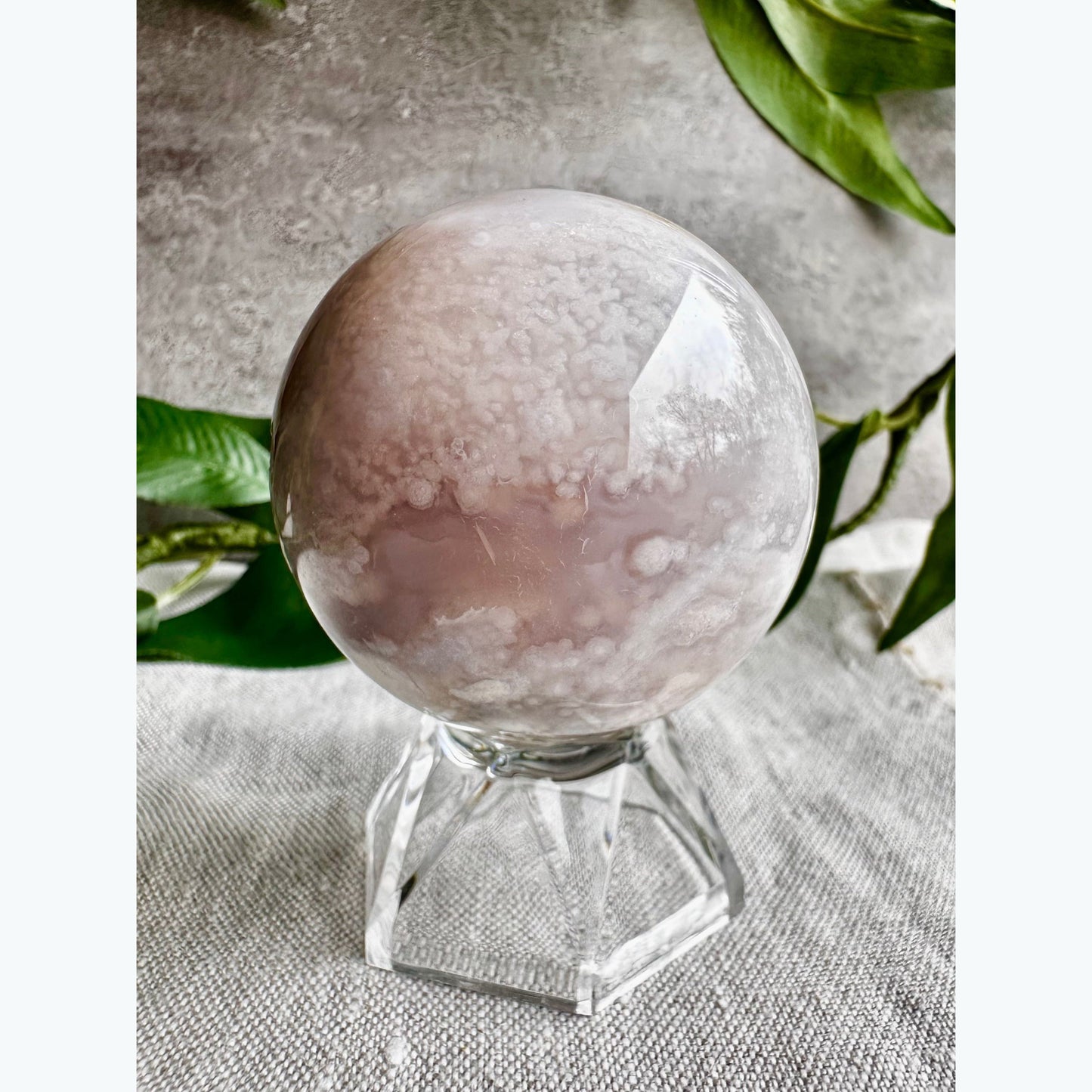 Flower Agate Sphere