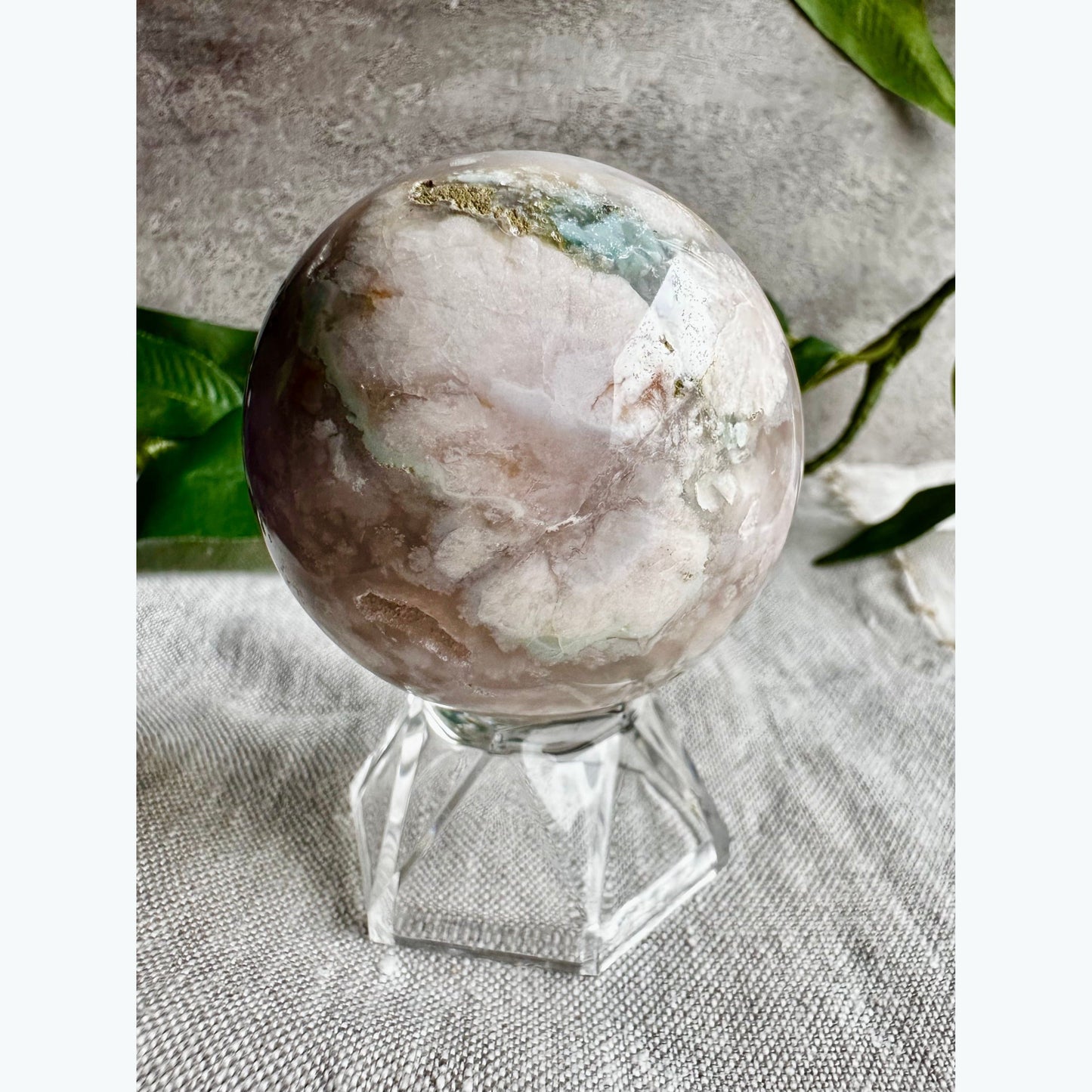 Flower Agate Sphere