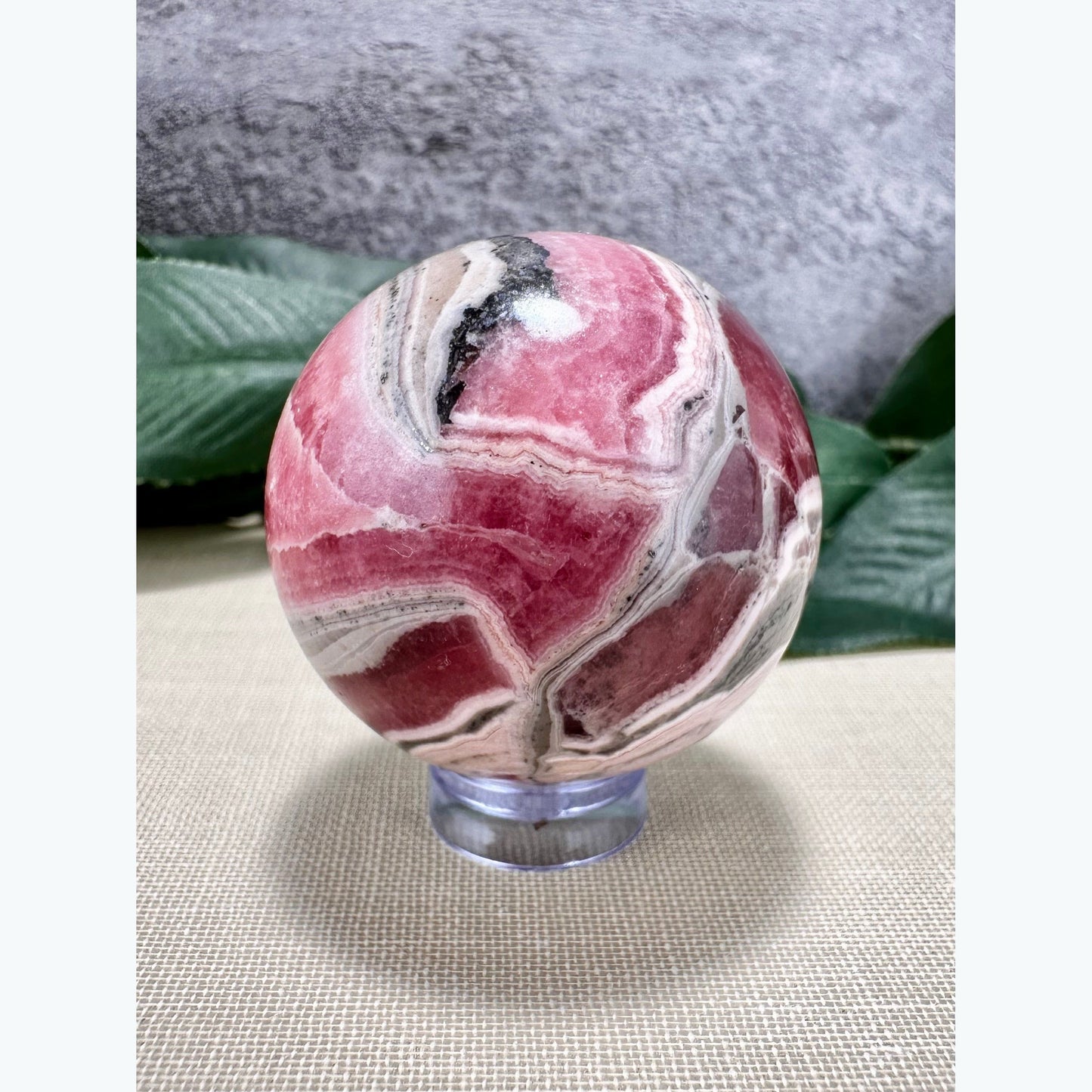 High Quality Rhodochrosite Crystal Sphere