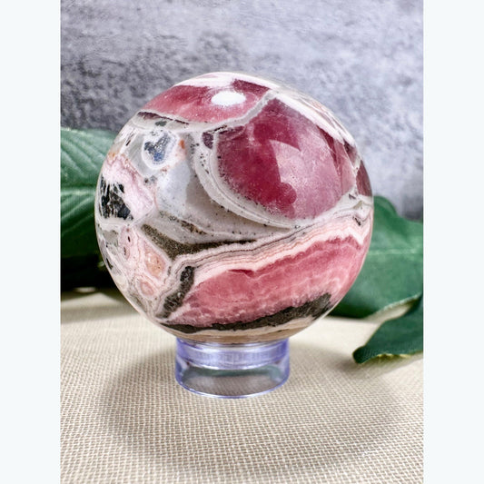 High Quality Rhodochrosite Crystal Sphere