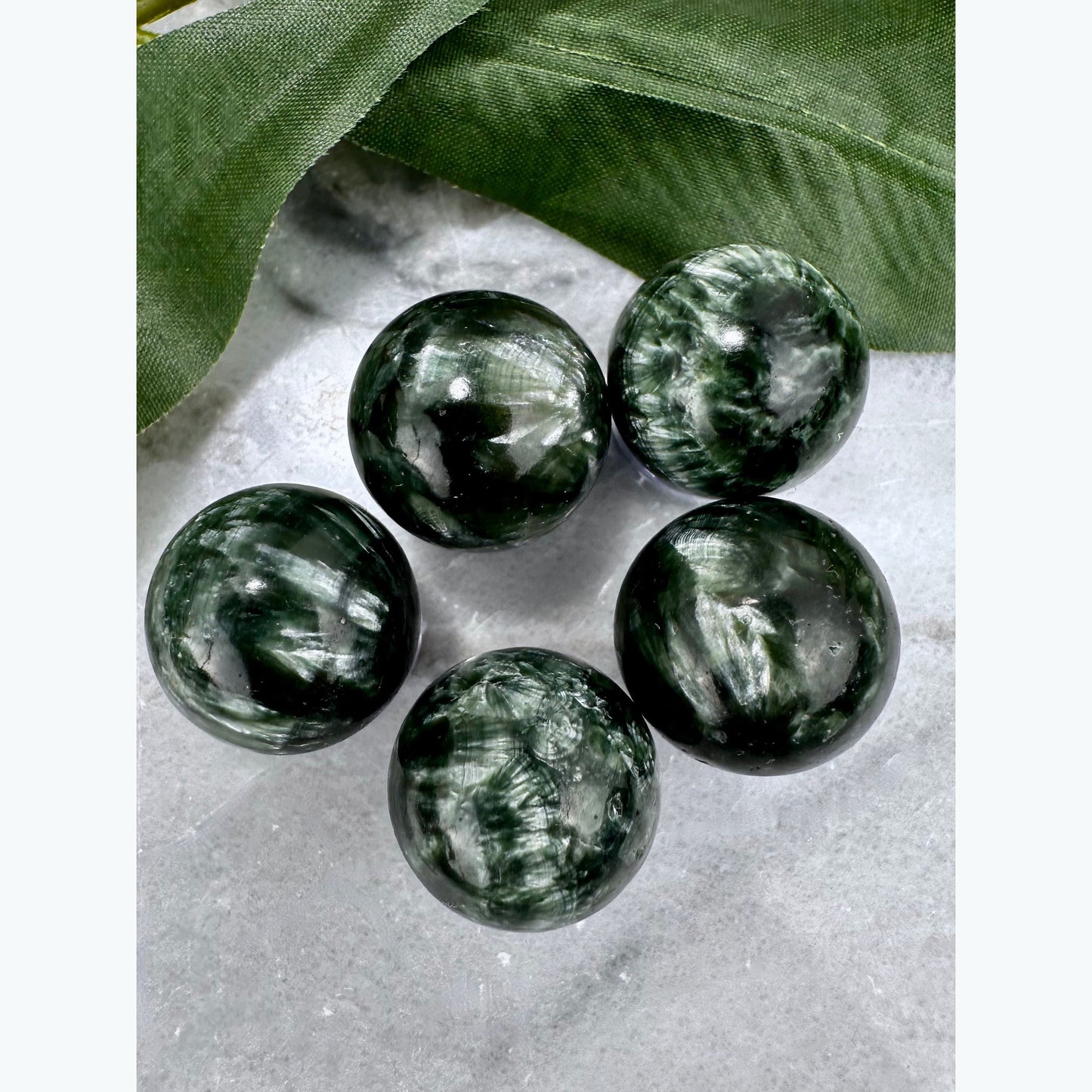 Mini Seraphinite Crystal Sphere