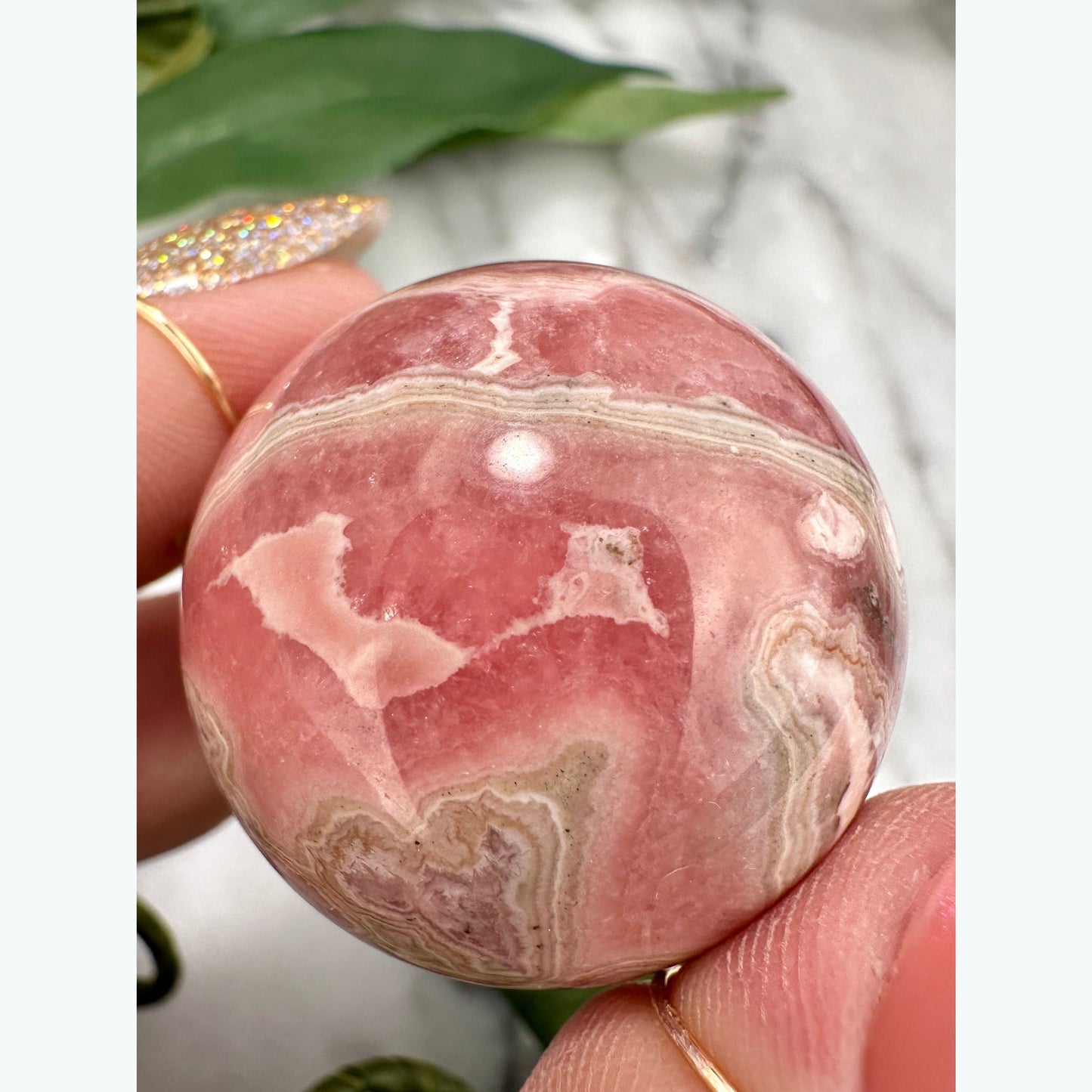 Rhodochrosite Crystal Sphere