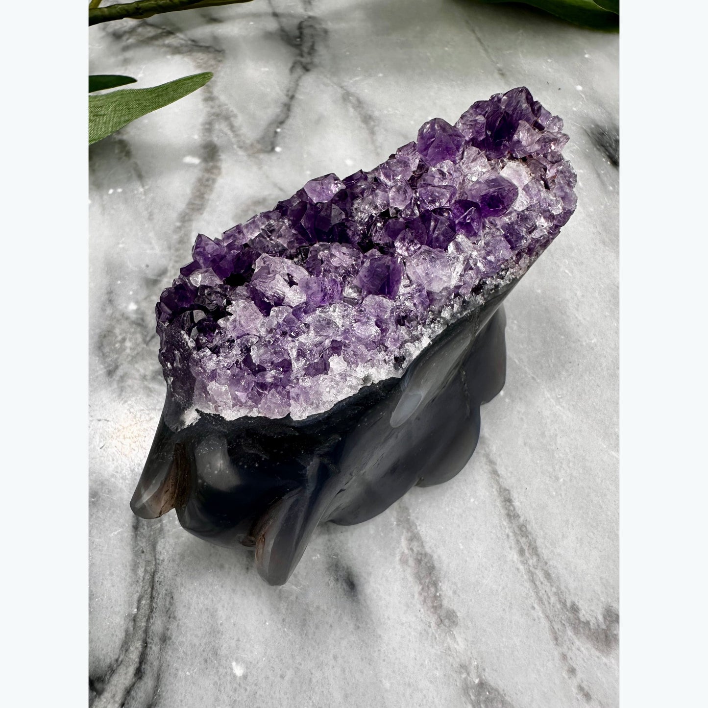 Amethyst Snail Carving