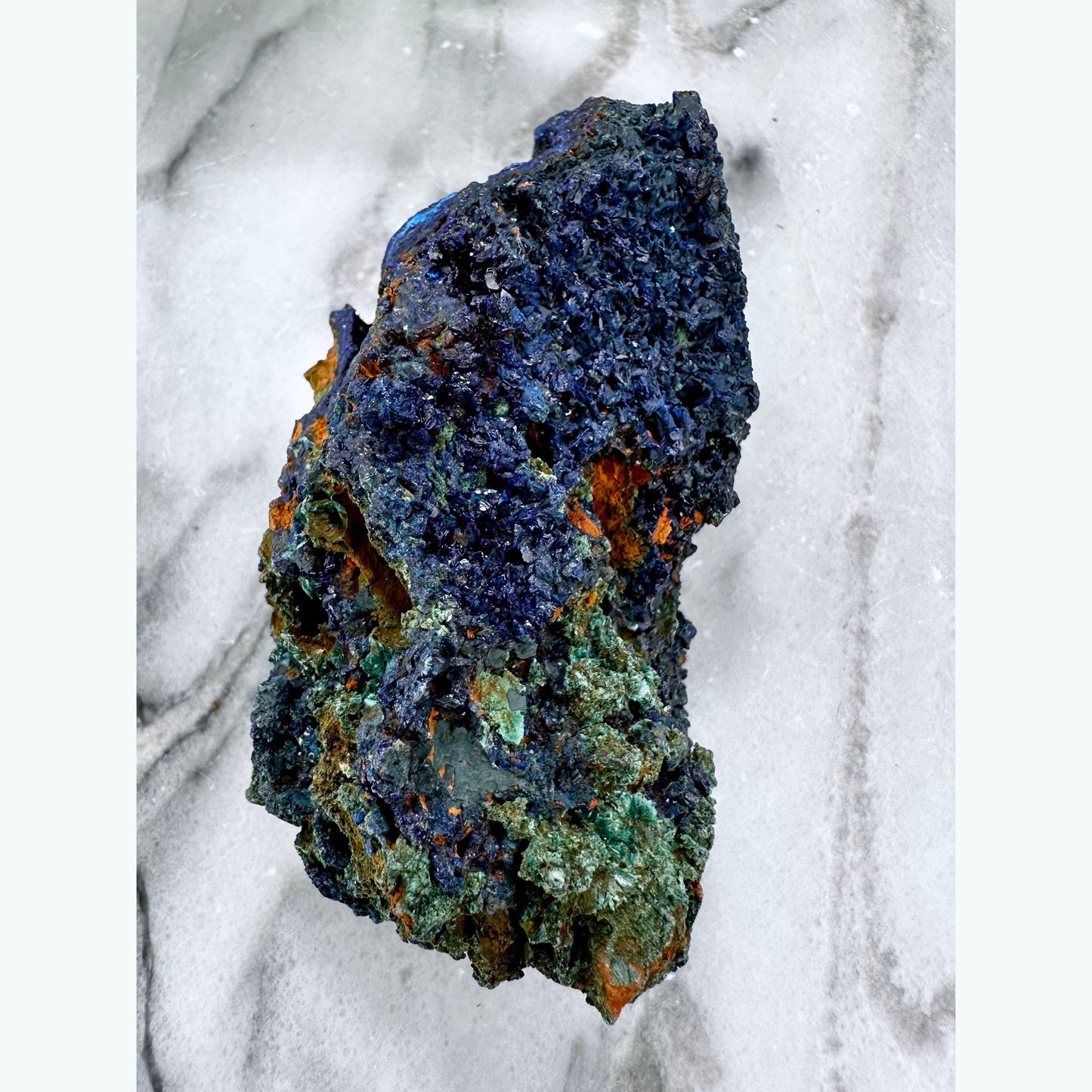 Raw Azurite and Malachite Specimen