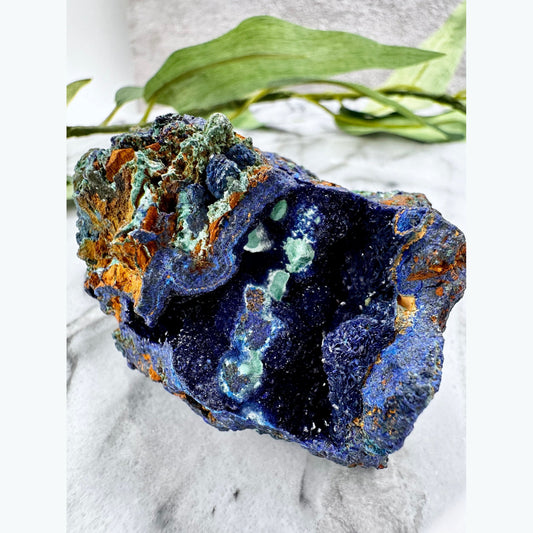 Raw Azurite and Malachite Specimen