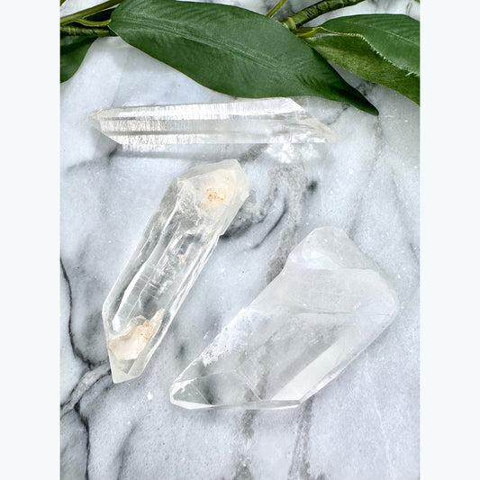 Brazilian Clear Quartz Crystals (Set of 3)