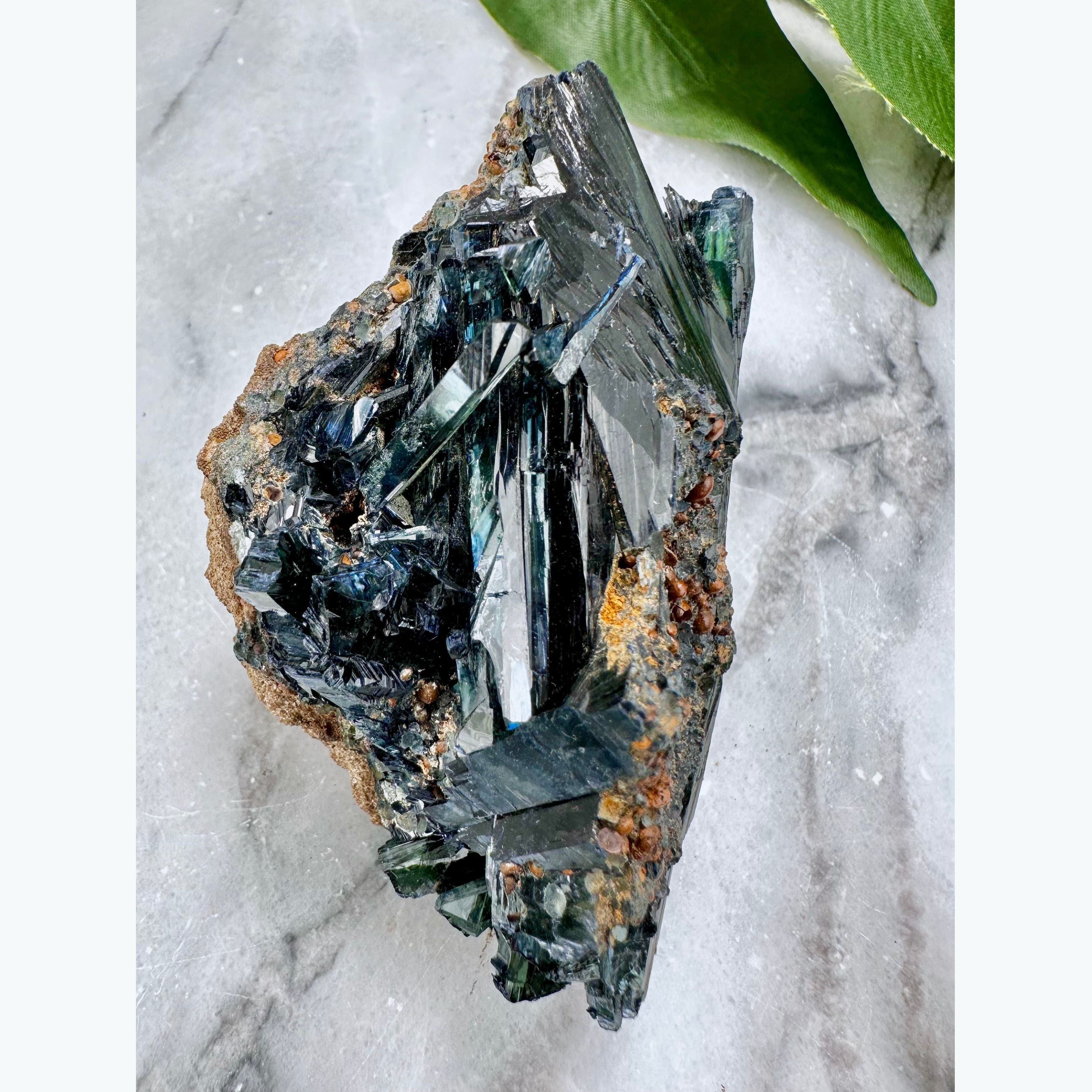 Vivianite Crystals on Matrix