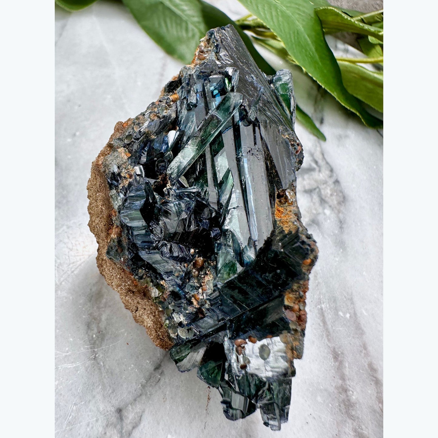 Vivianite Crystals on Matrix