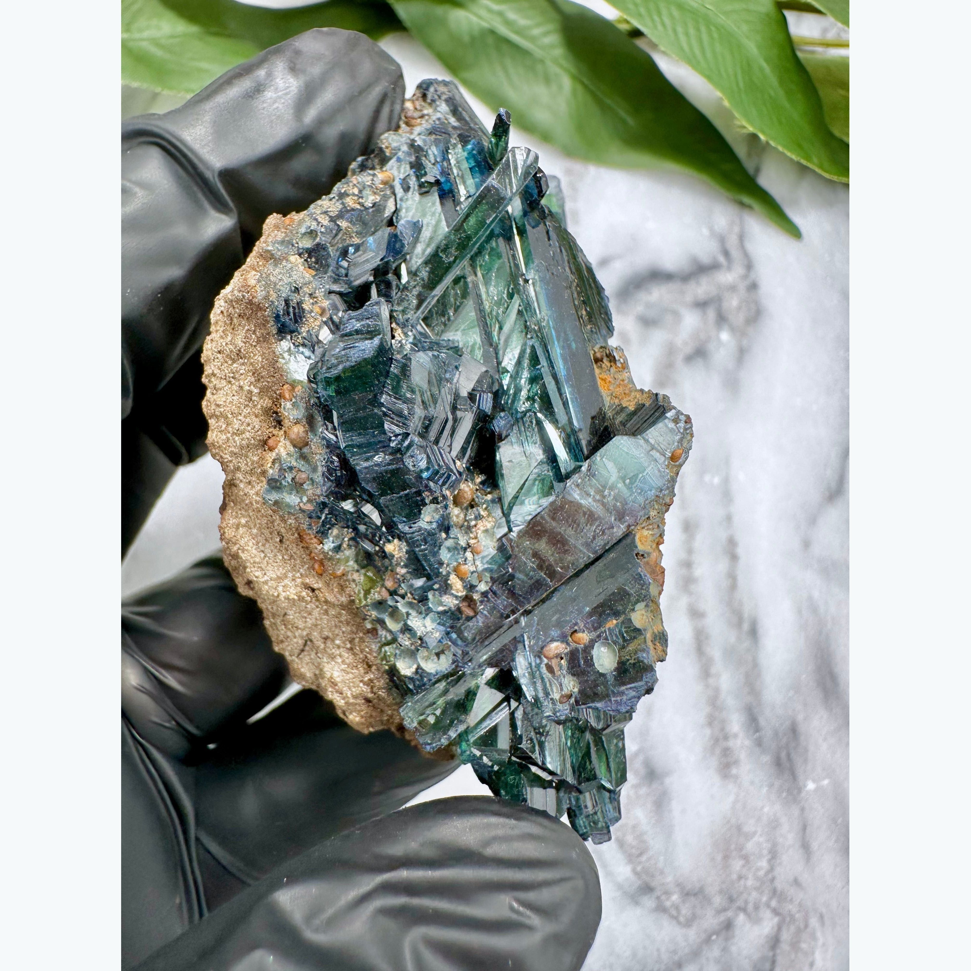 Vivianite Crystals on Matrix