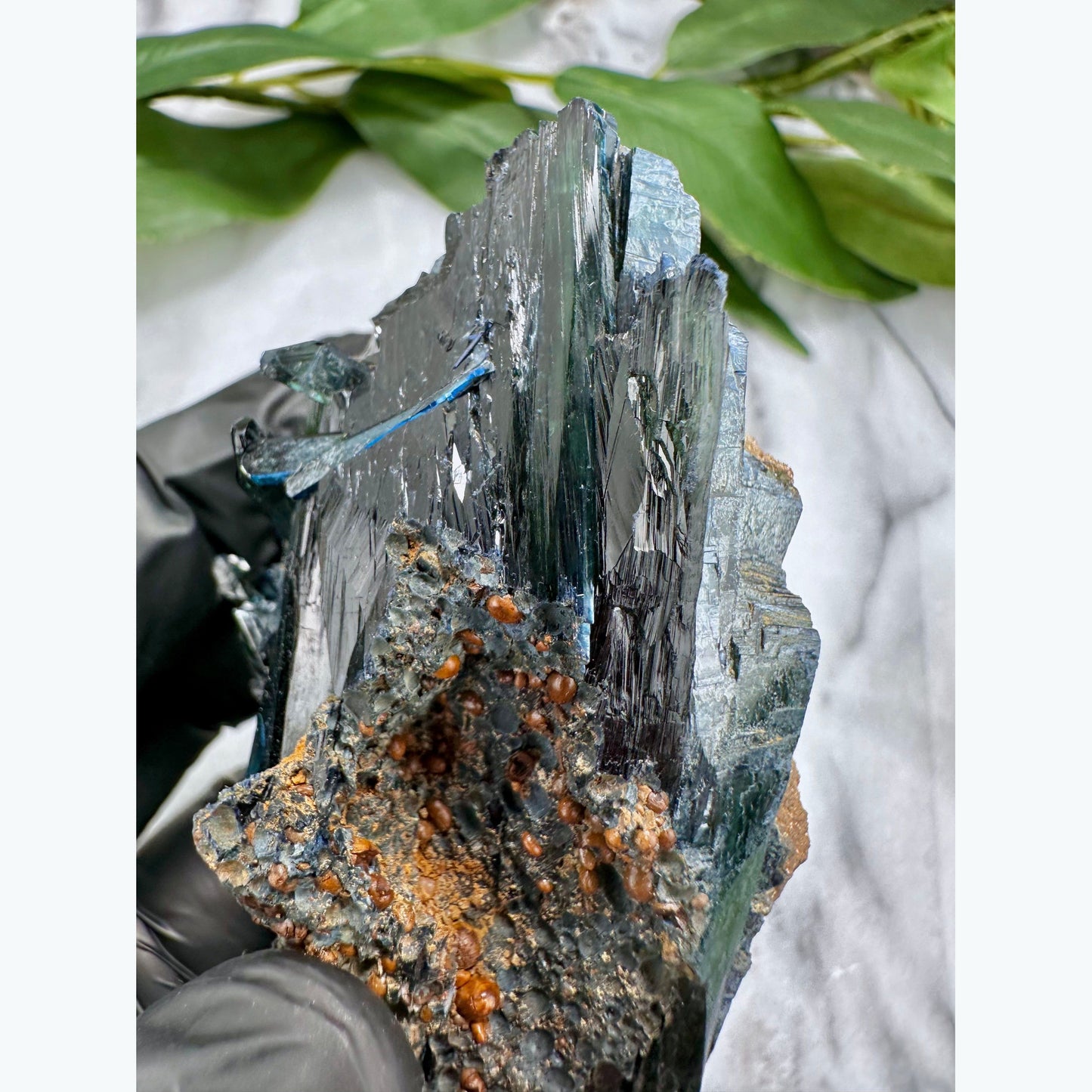 Vivianite Crystals on Matrix