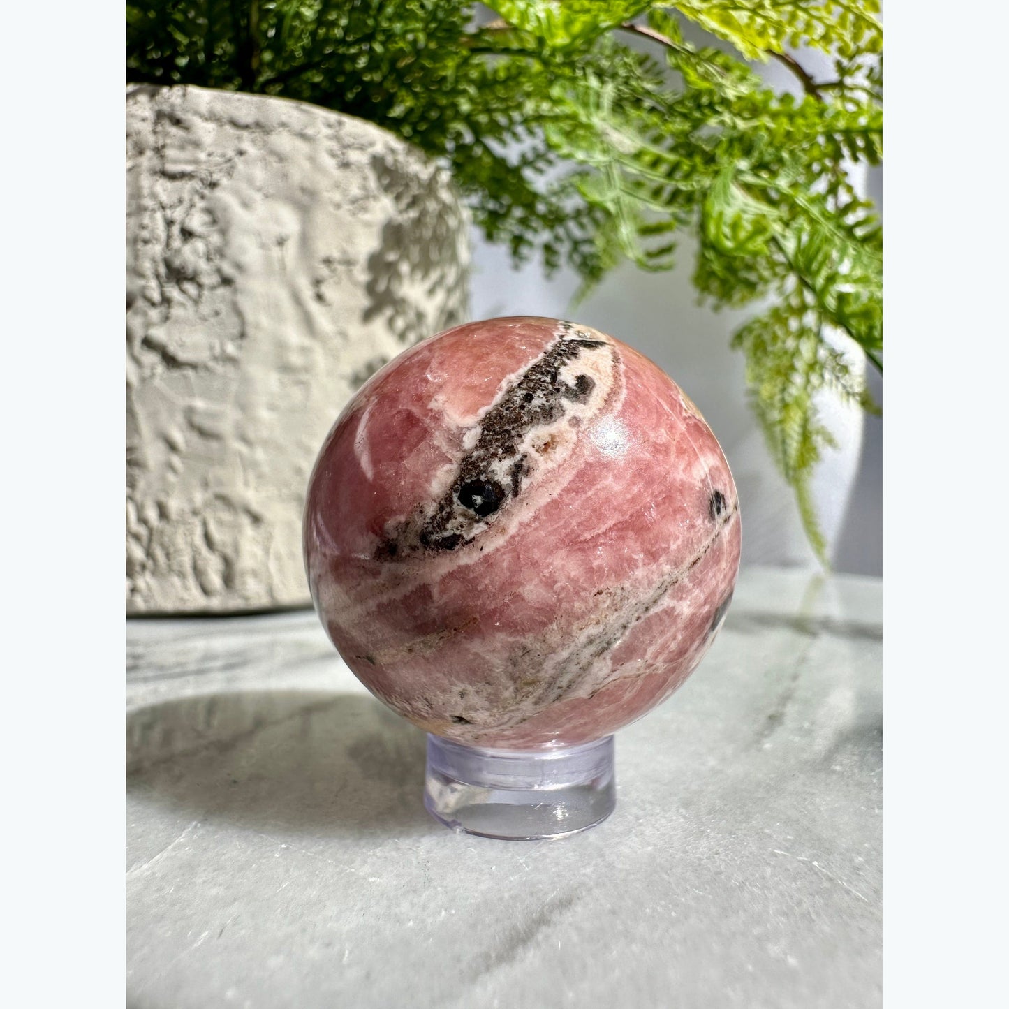 Rhodochrosite Crystal Sphere