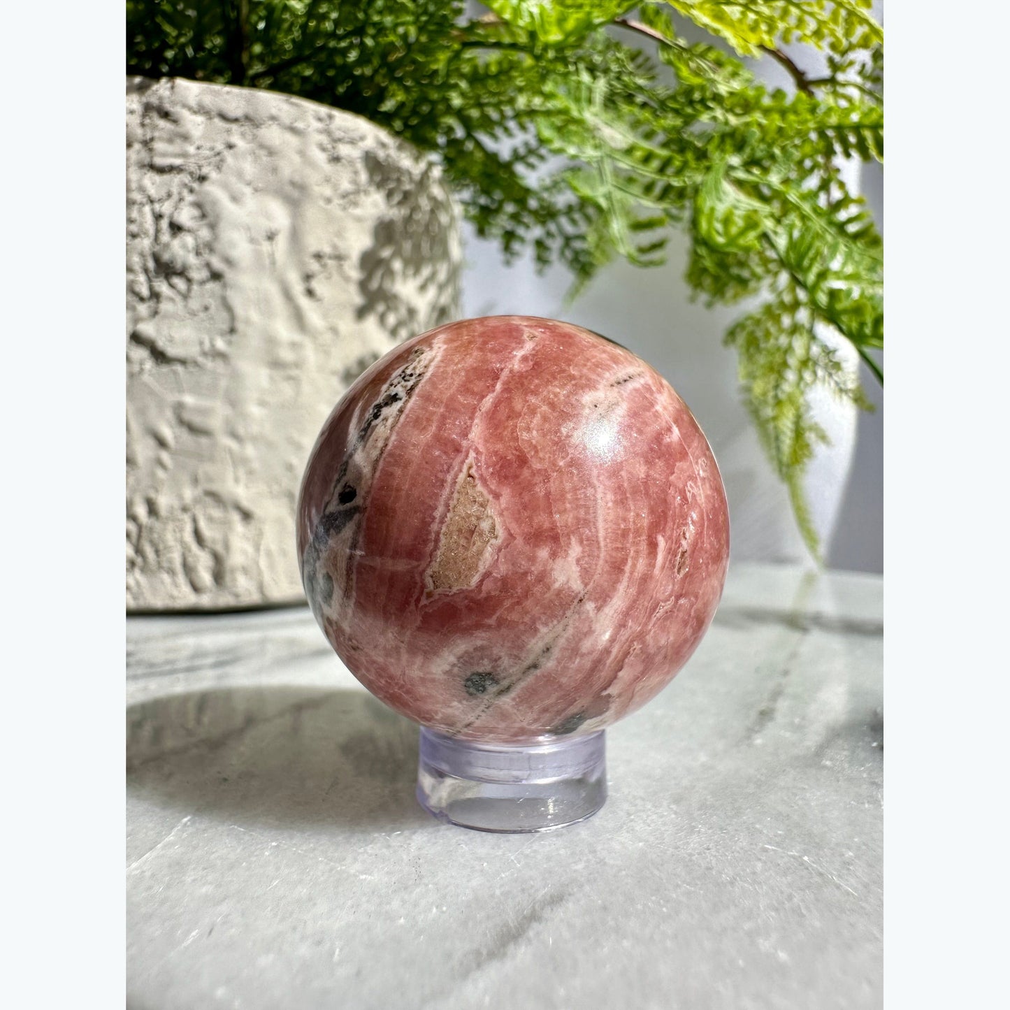 Rhodochrosite Crystal Sphere