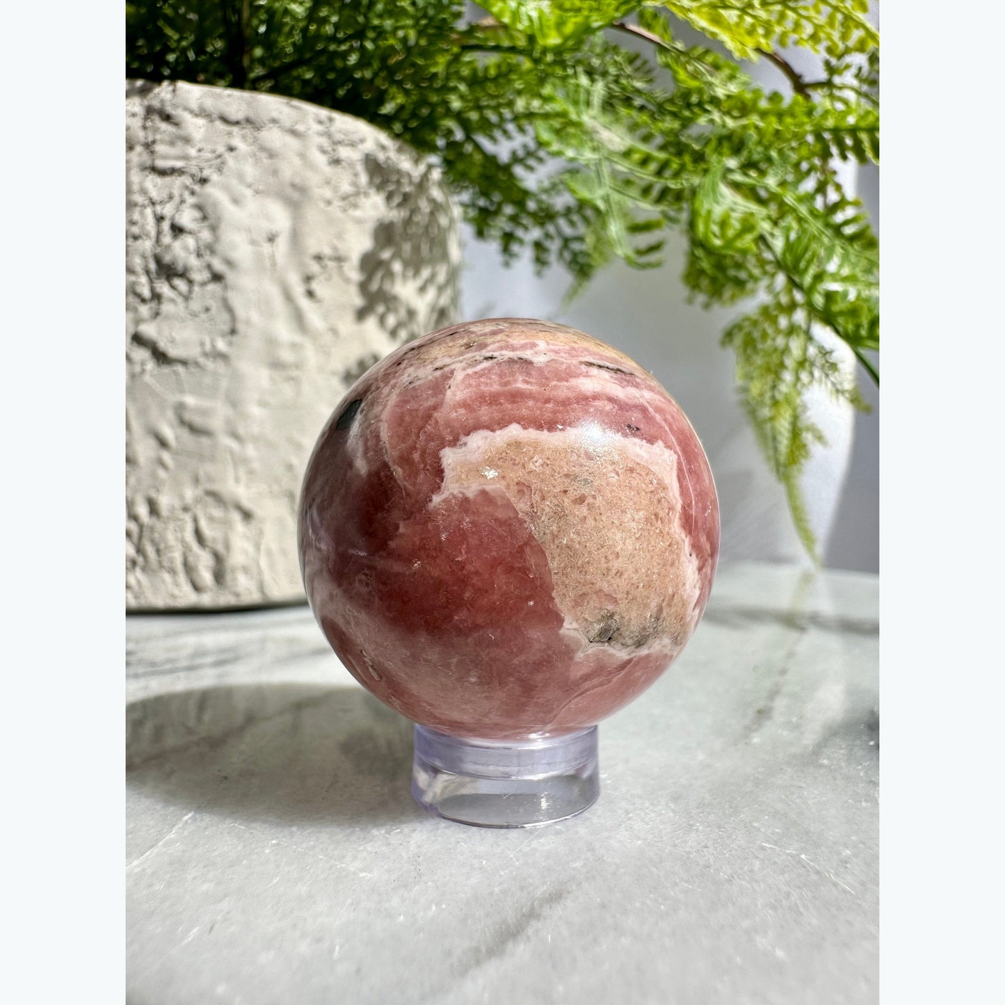 Rhodochrosite Crystal Sphere