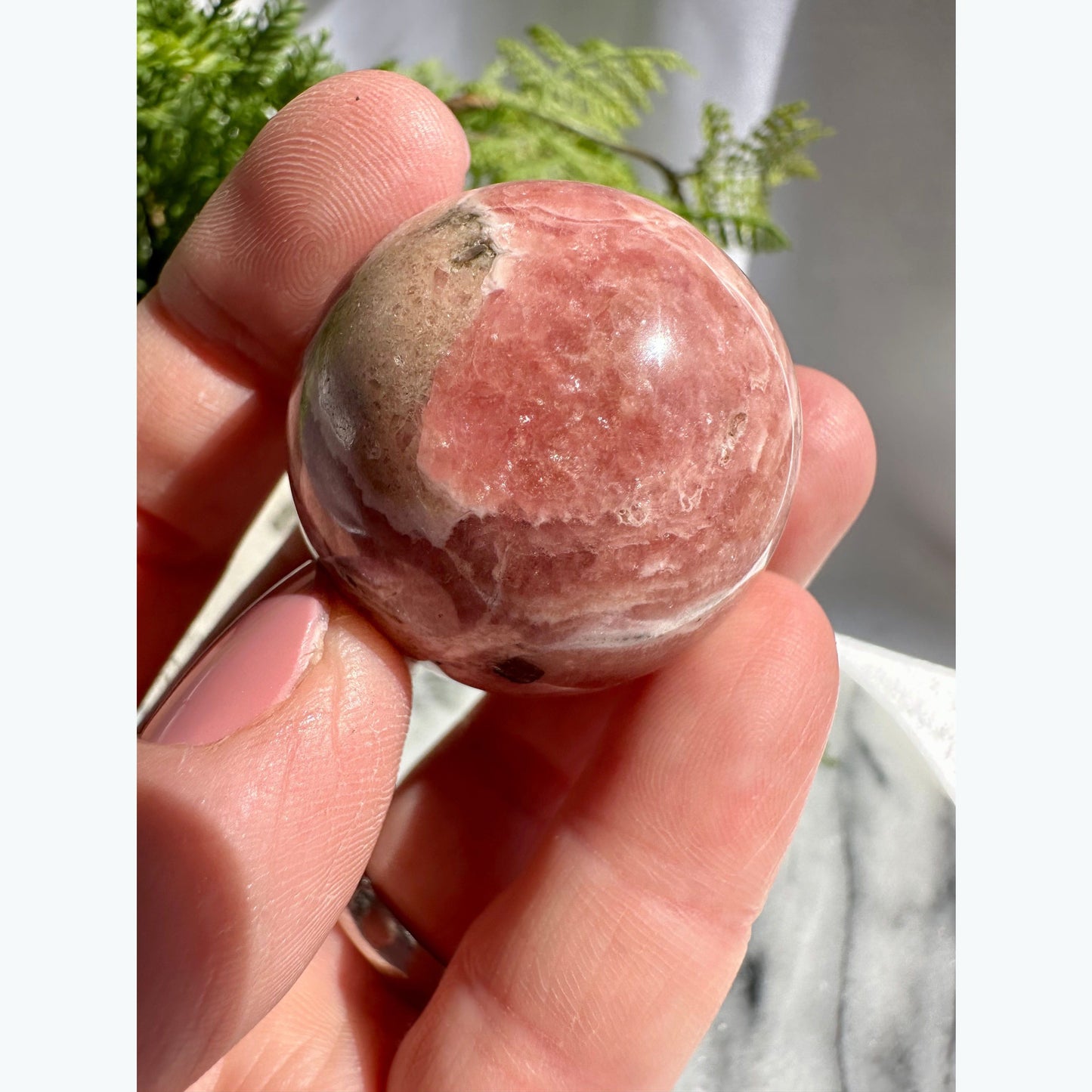 Rhodochrosite Crystal Sphere